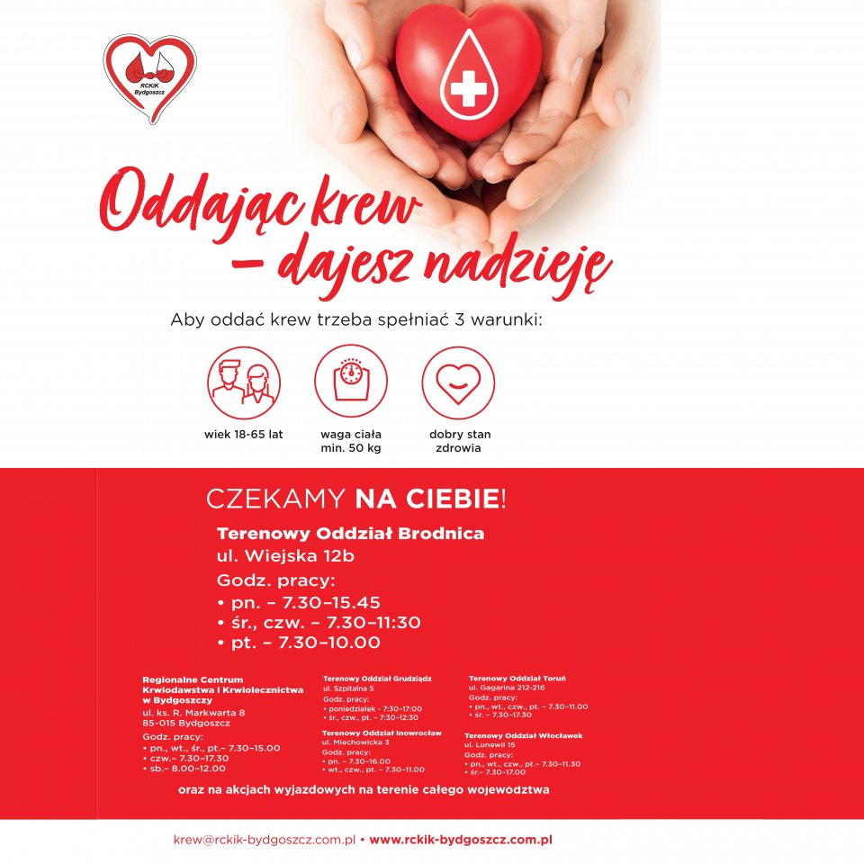 Oddaj krew - podaruj życie!